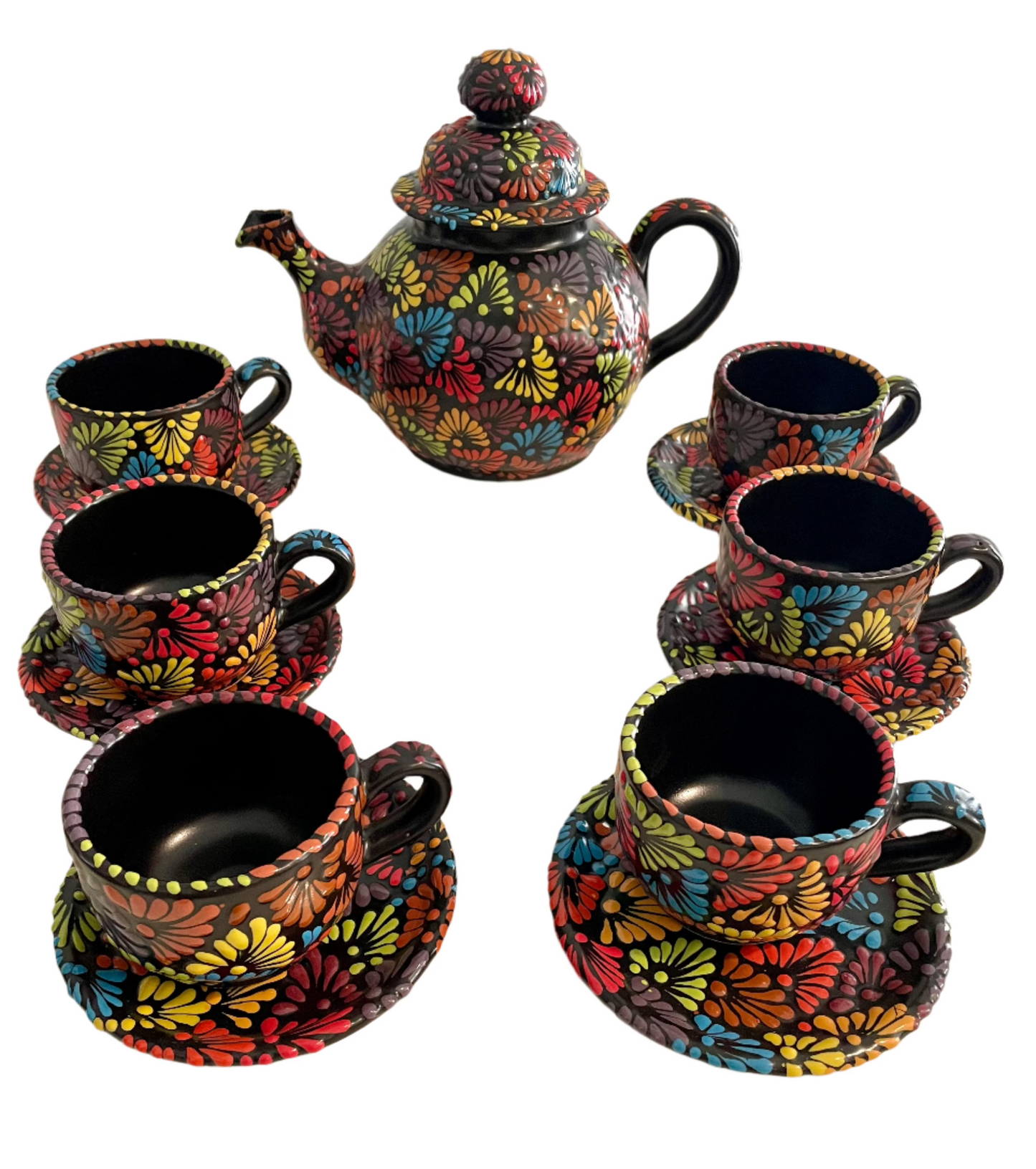 Tesoros de Puebla multicolor for 6 people