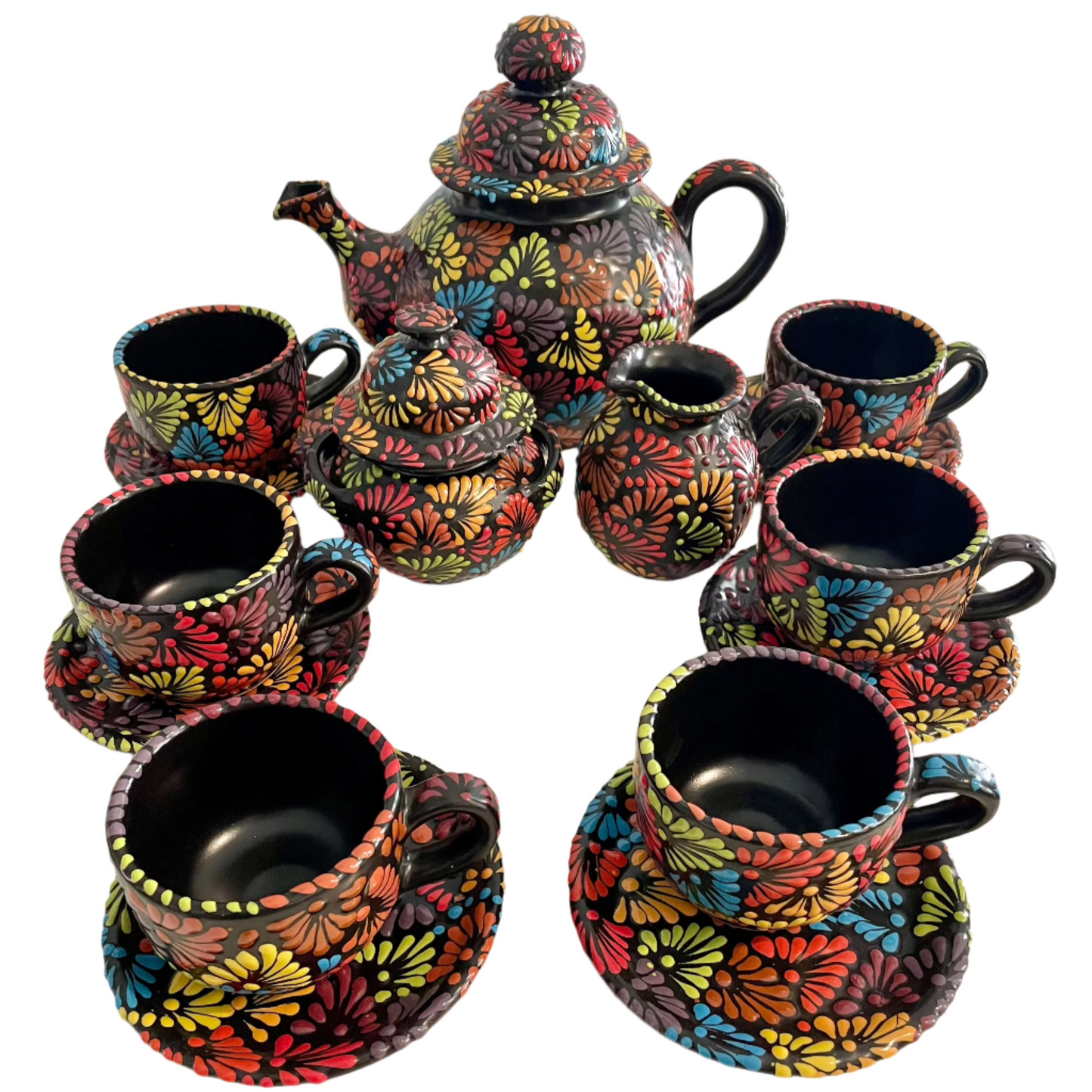 Tesoros de Puebla multicolor for 6 people